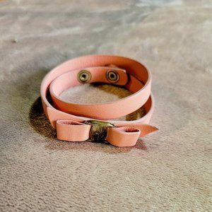 Salvatore Ferragamo Pink Vara Bow Adjustable Bracelet